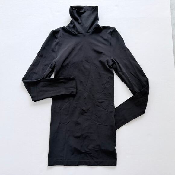 Wolford Semi-Sheer Long Sleeve Turtleneck Black Top Small Club Dance Sexy - Picture 2 of 5